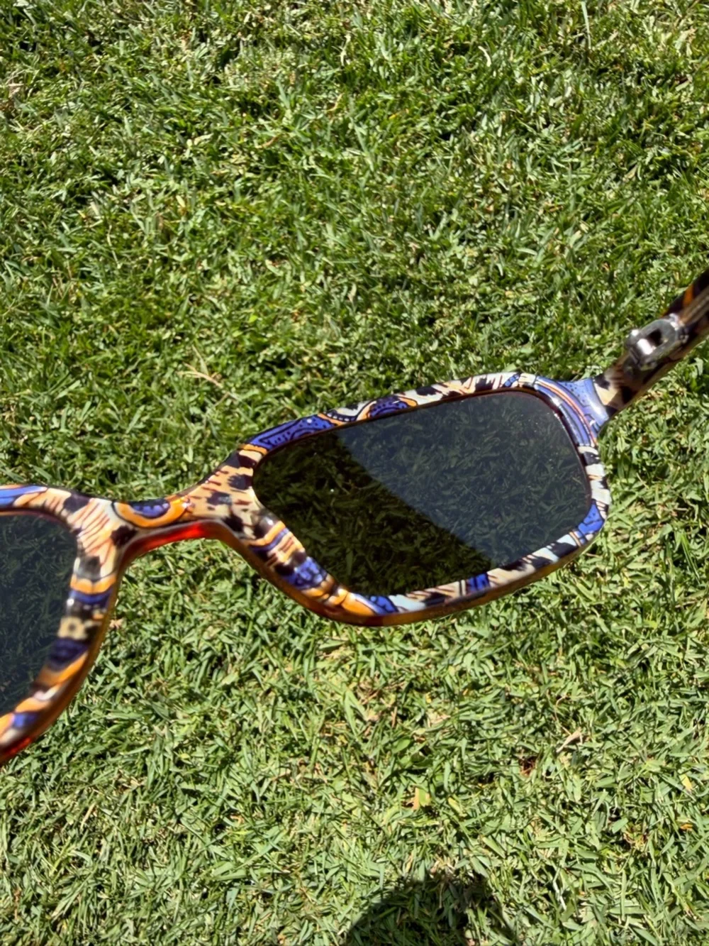 Vintage l.a. Eyeworks Zero 802 Tortoise Shell Low Profile Sunglasses Artsy Italy